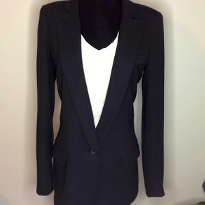 Smythe Women’s Dark Navy Long Wool Blazer, EUC, Sz 4